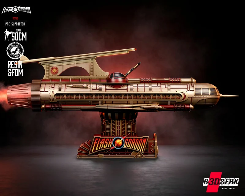 Flash Gordon Ship (Sci-Fi) STL model for 3D printing