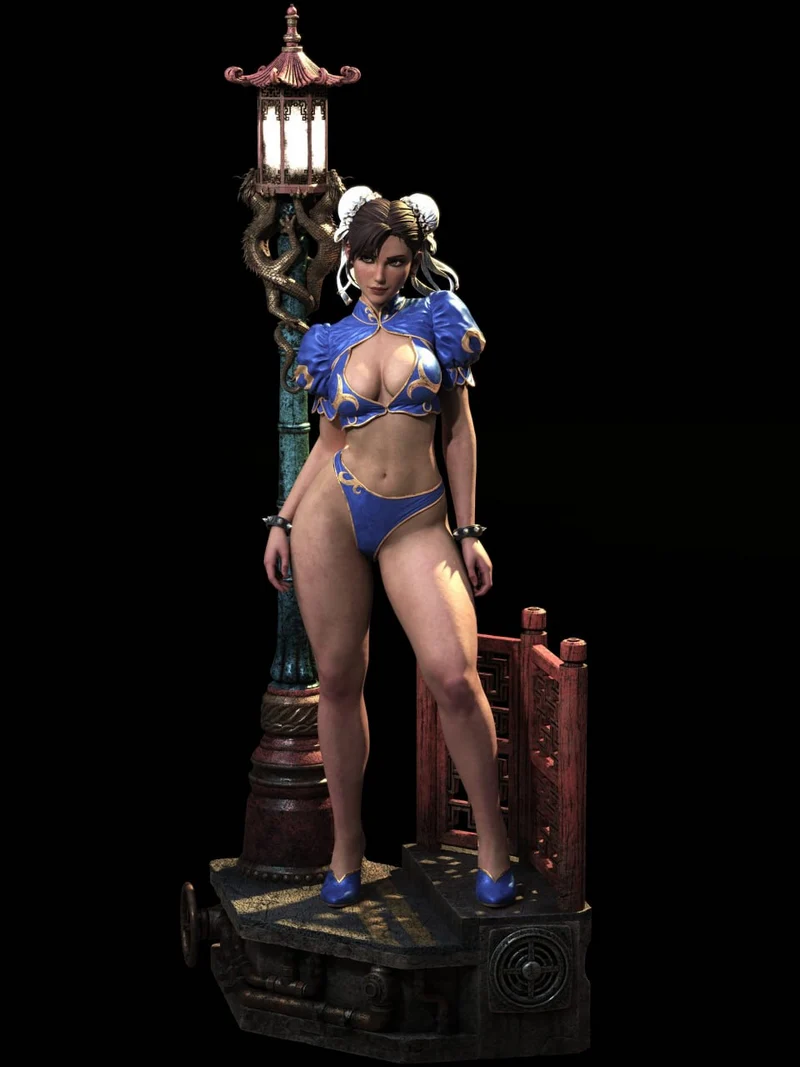 Chun-Li Fighter Girl (Street Fighter) STL model for 3D printing