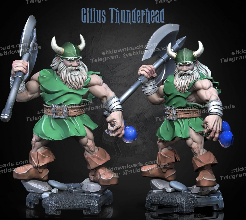 Gilius Thunderhead (Golden Axe) STL model for 3D printing