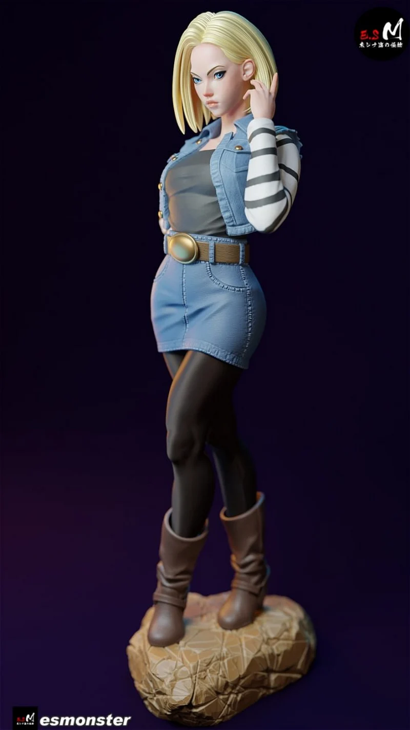 Android 18 Fighter (Dragon Ball Z) STL model for 3D printing