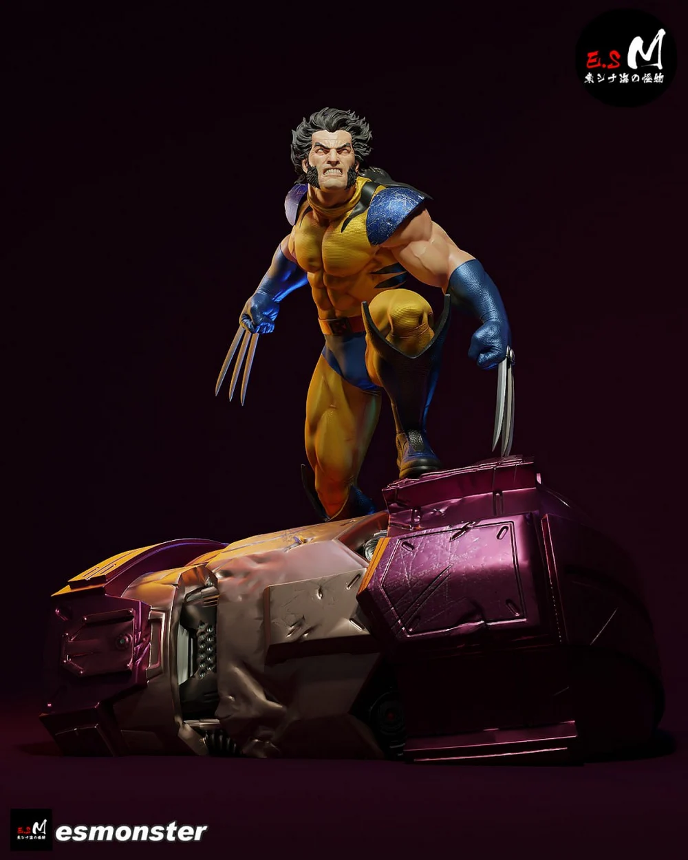 Wolverine vs Sentinel (Marvel) STL model for 3D printing