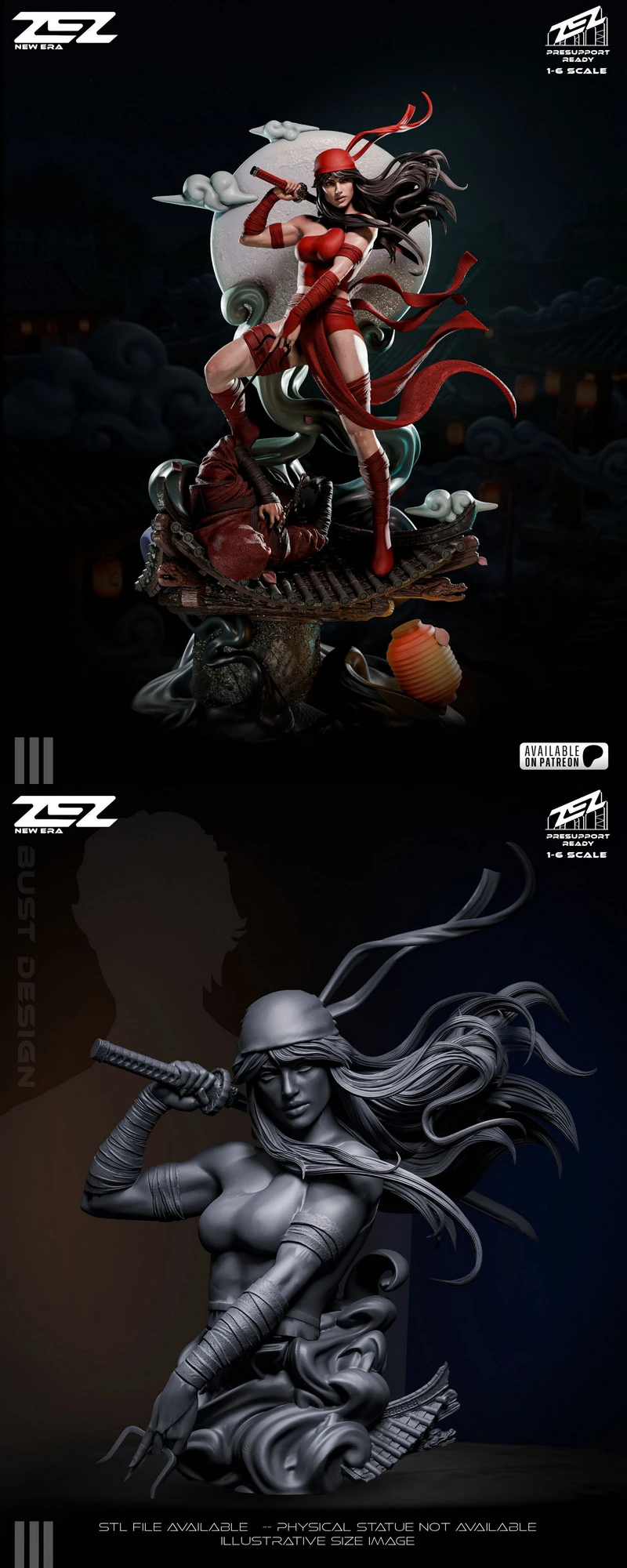 Elektra Assassin (Marvel) STL model for 3D printing