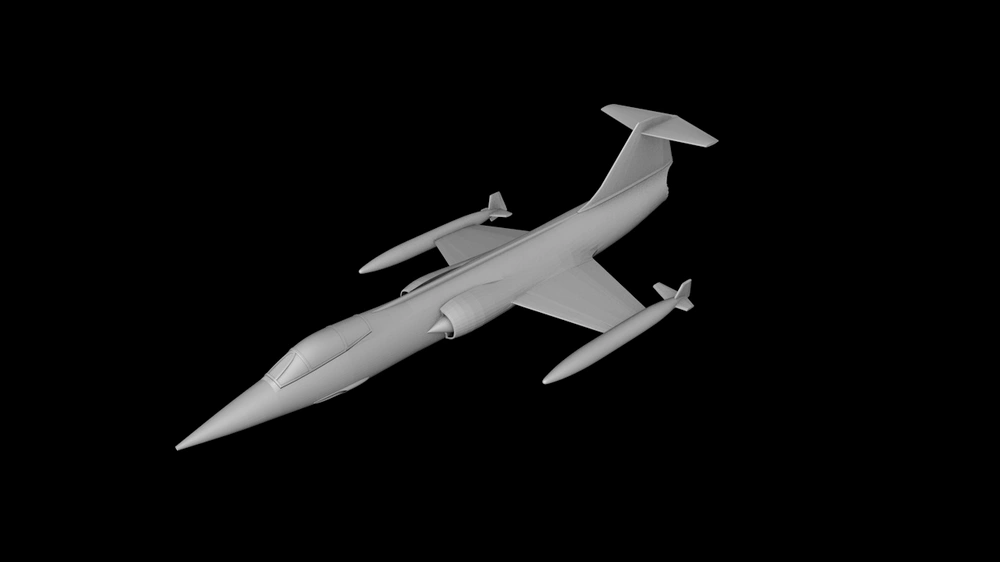 F-104 Starfighter (Aircraft) STL model for 3D printing