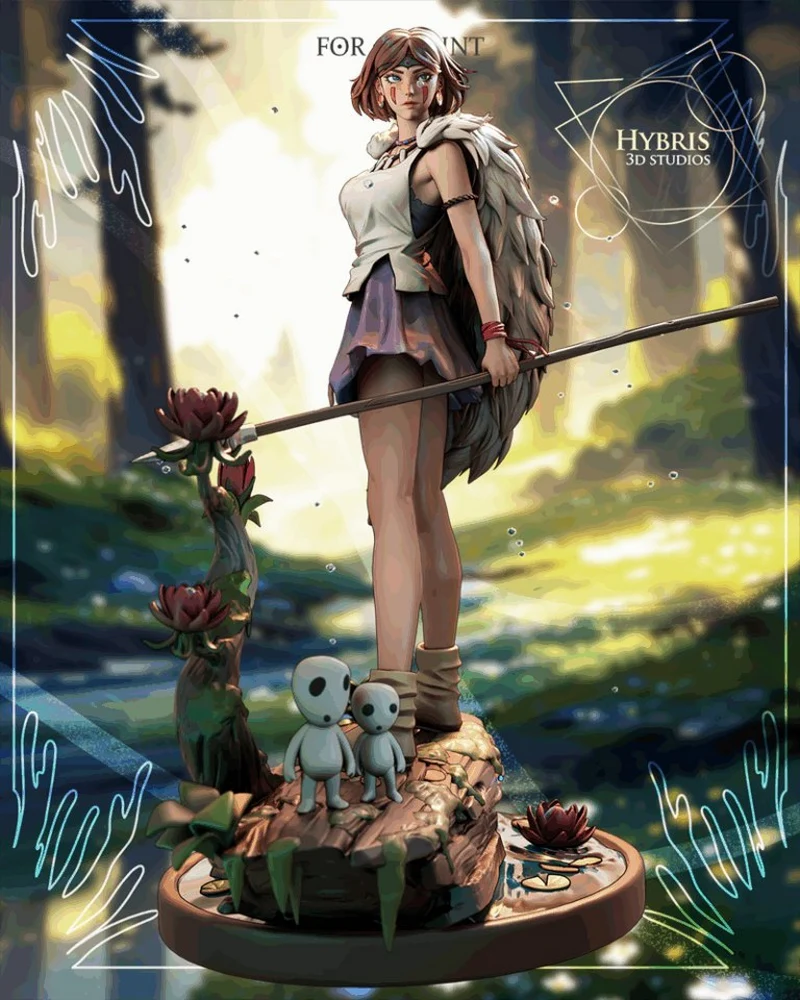 Princess Mononoke Girl (Studio Ghibli) STL model for 3D printing