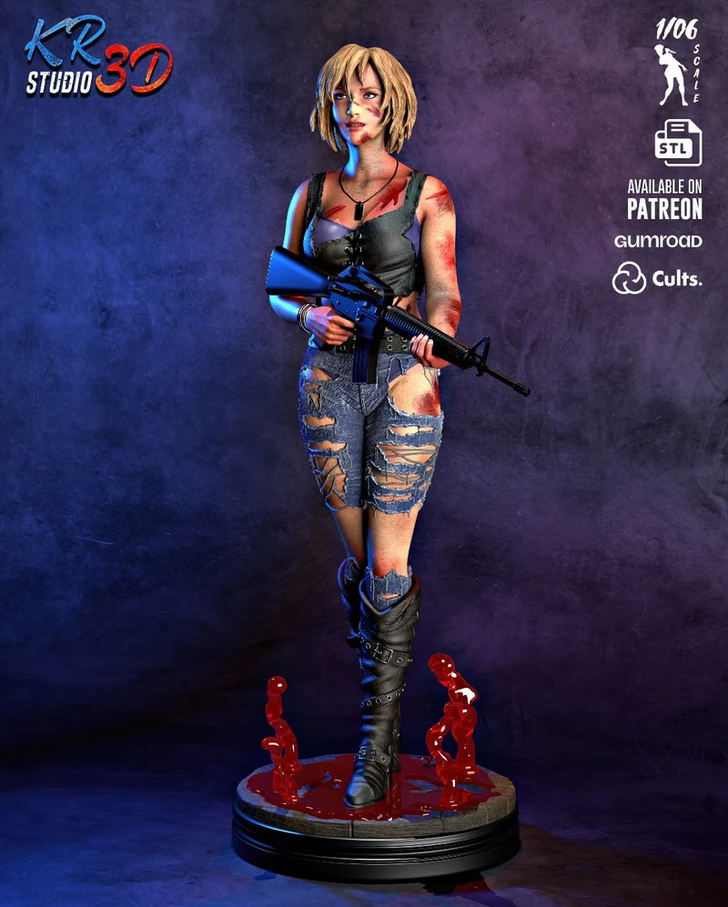 Aya Brea Agent (Parasite Eve) STL model for 3D printing