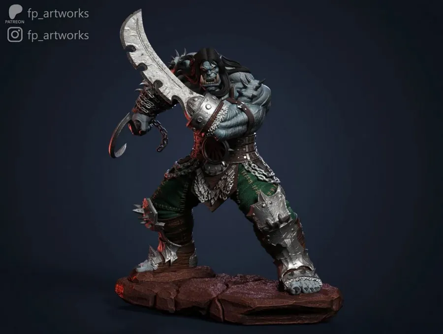 Kargath Bladefist Orc – Warcraft 3D printable STL model