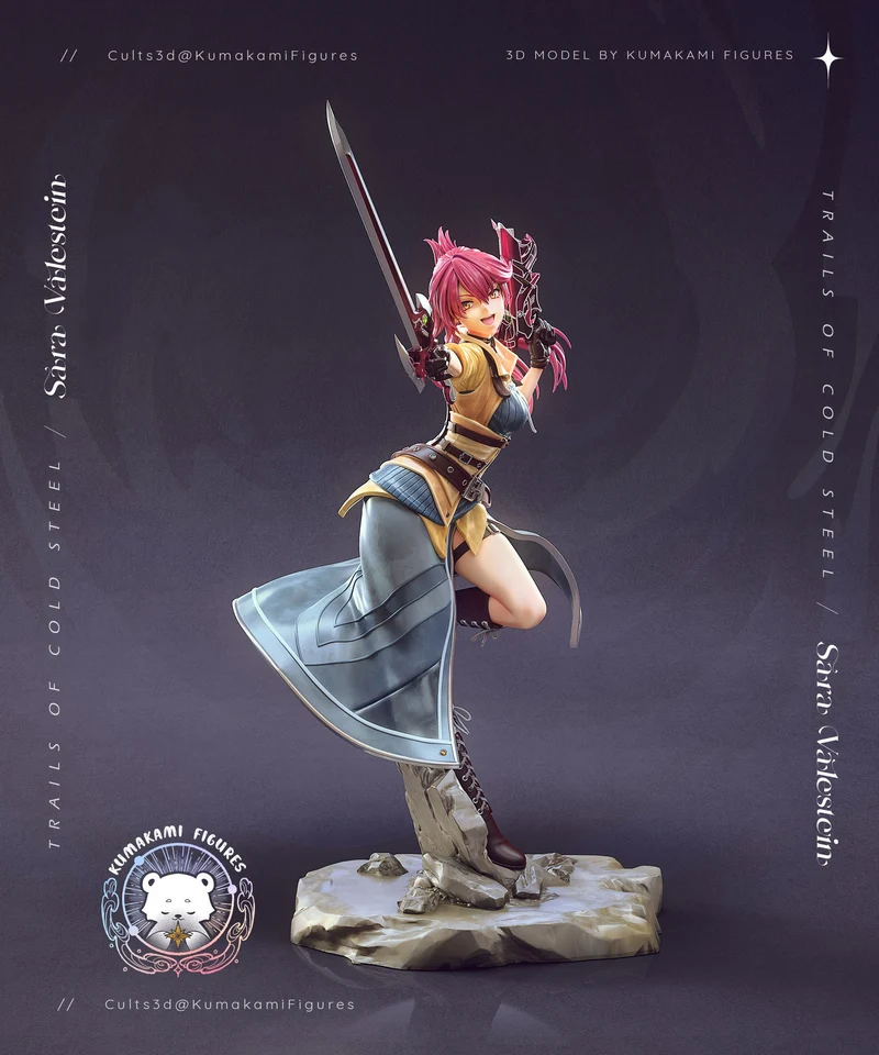 Sara Valestein Heroine (Trails of Cold Steel) STL model for 3D printing