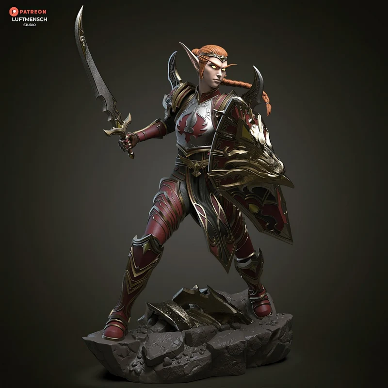 Lady Liadrin Blood Knight (Warcraft) STL model for 3D printing