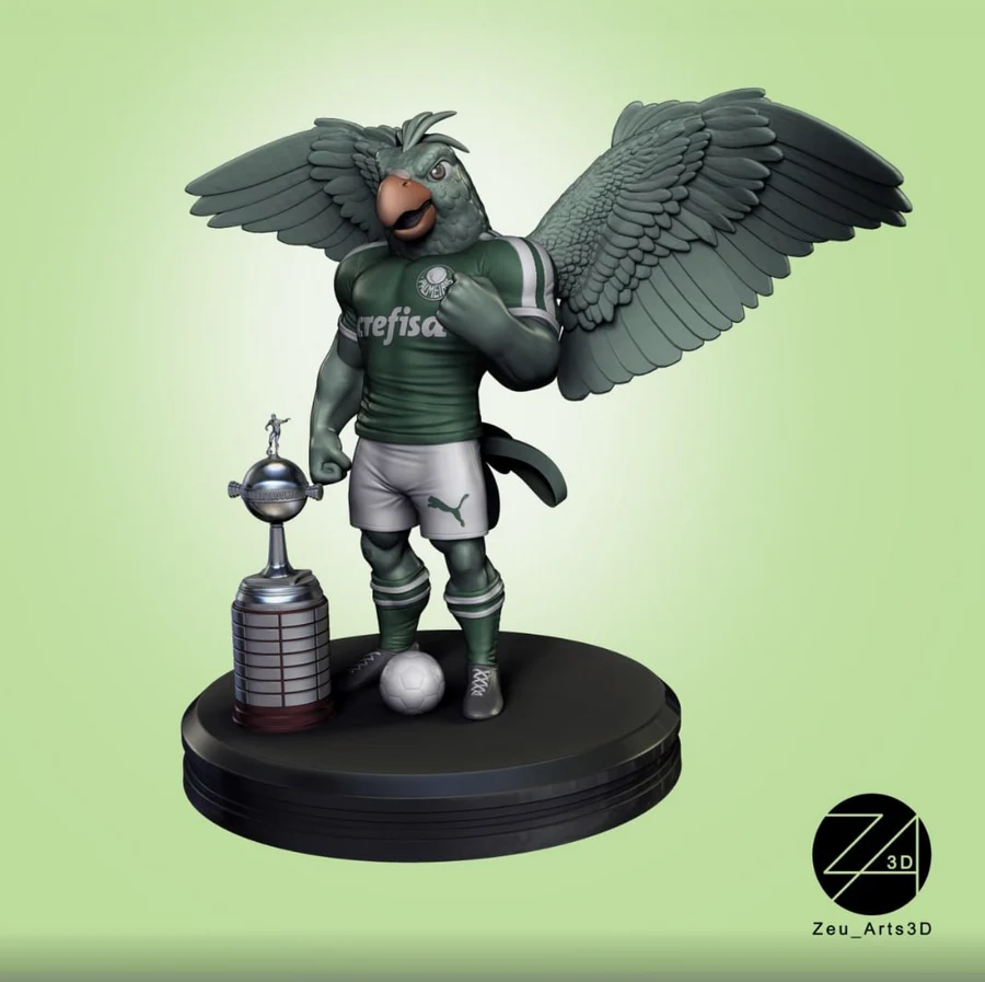 Palmeiras Parrot Mascot – Football 3D printable STL model