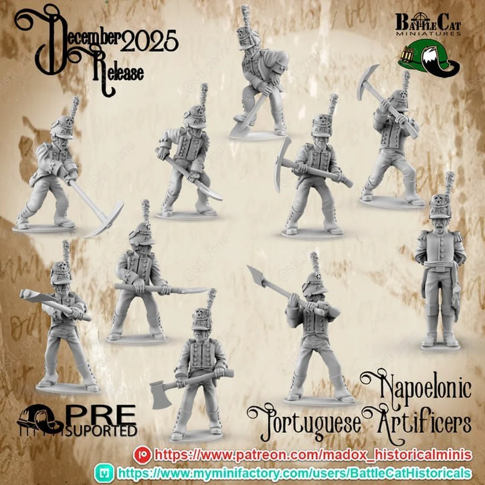 Portuguese Artificers (Historical) STL model for 3D printing