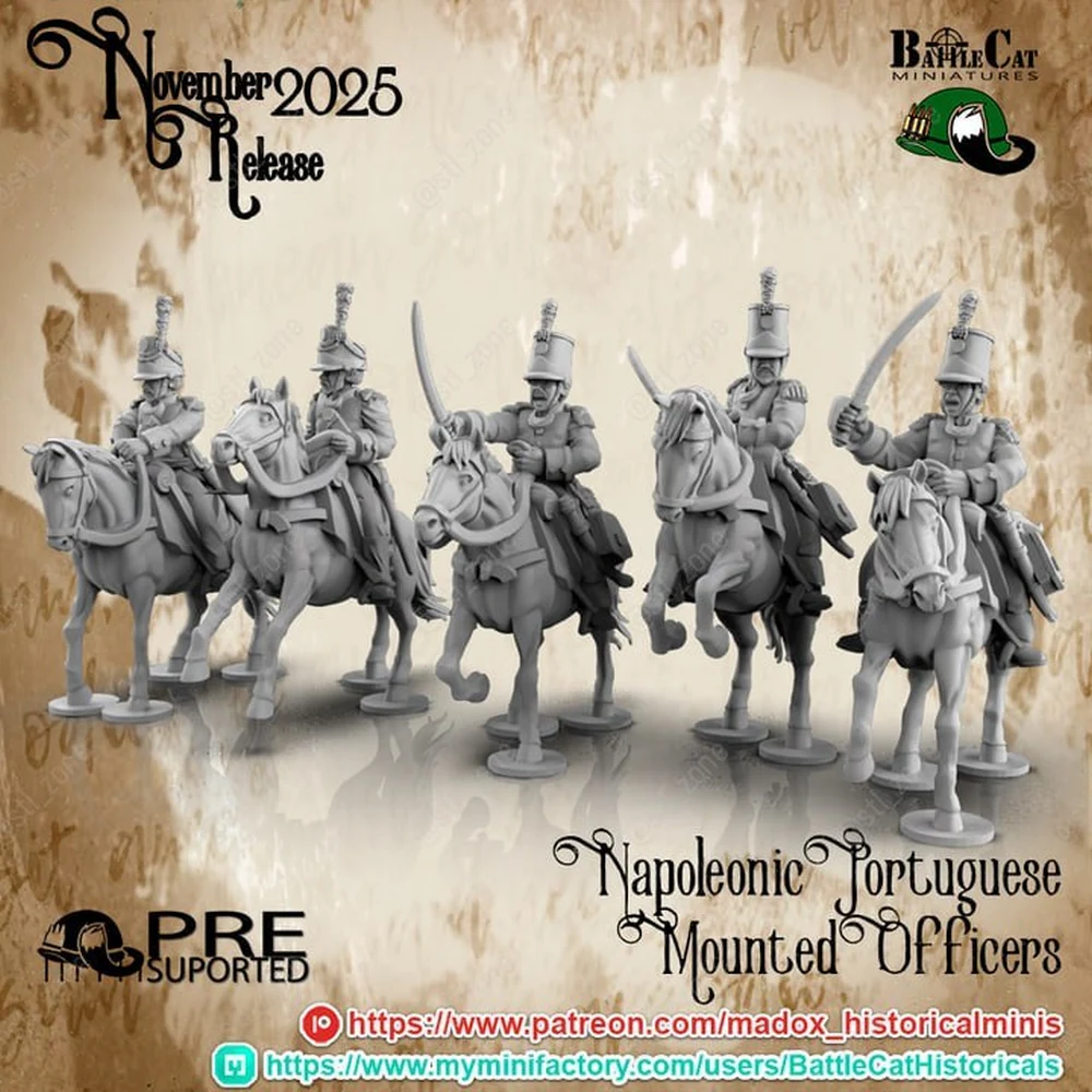 Portuguese Mounted Officers (Historical) STL model for 3D printing