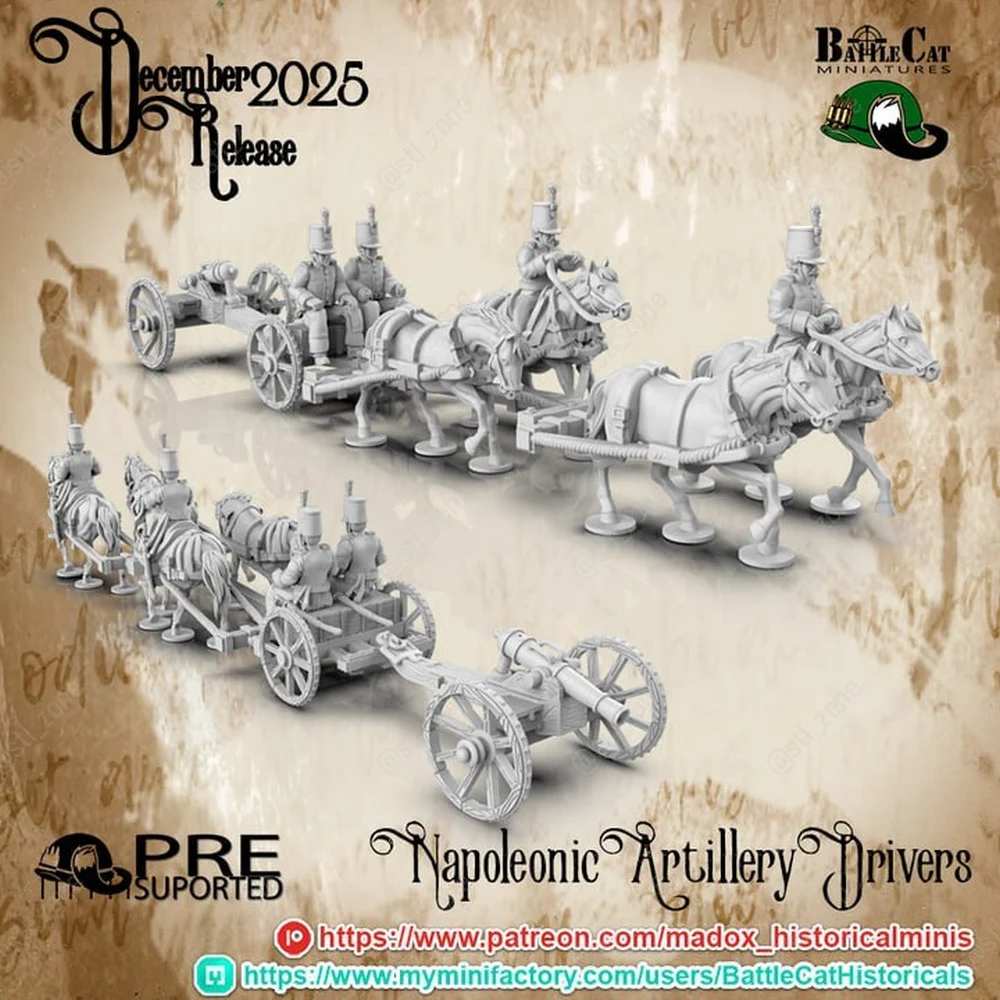 Portuguese Artillery Crew (Historical) STL model for 3D printing
