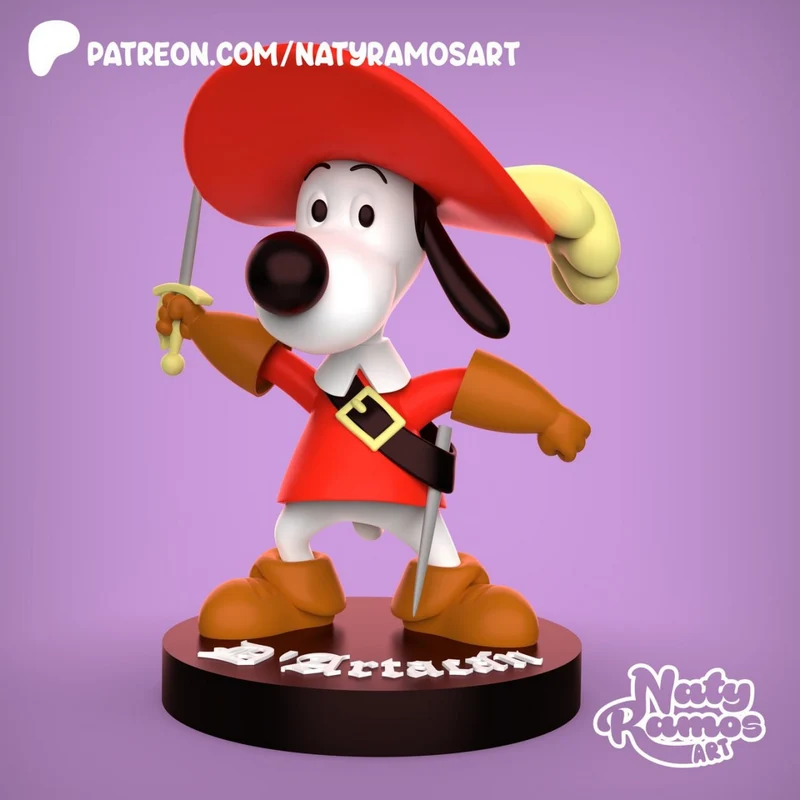 Dartacan Musketeer (Dogtanian) STL model for 3D printing