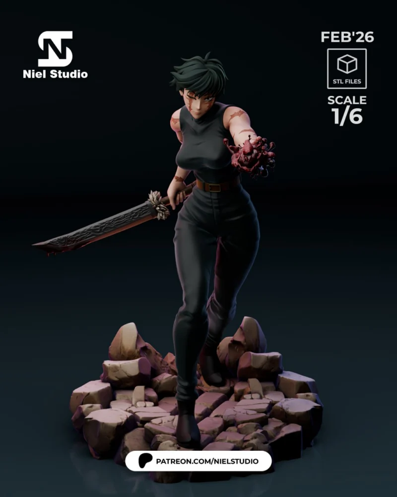 Maki (Jujutsu Kaisen) STL model for 3D printing