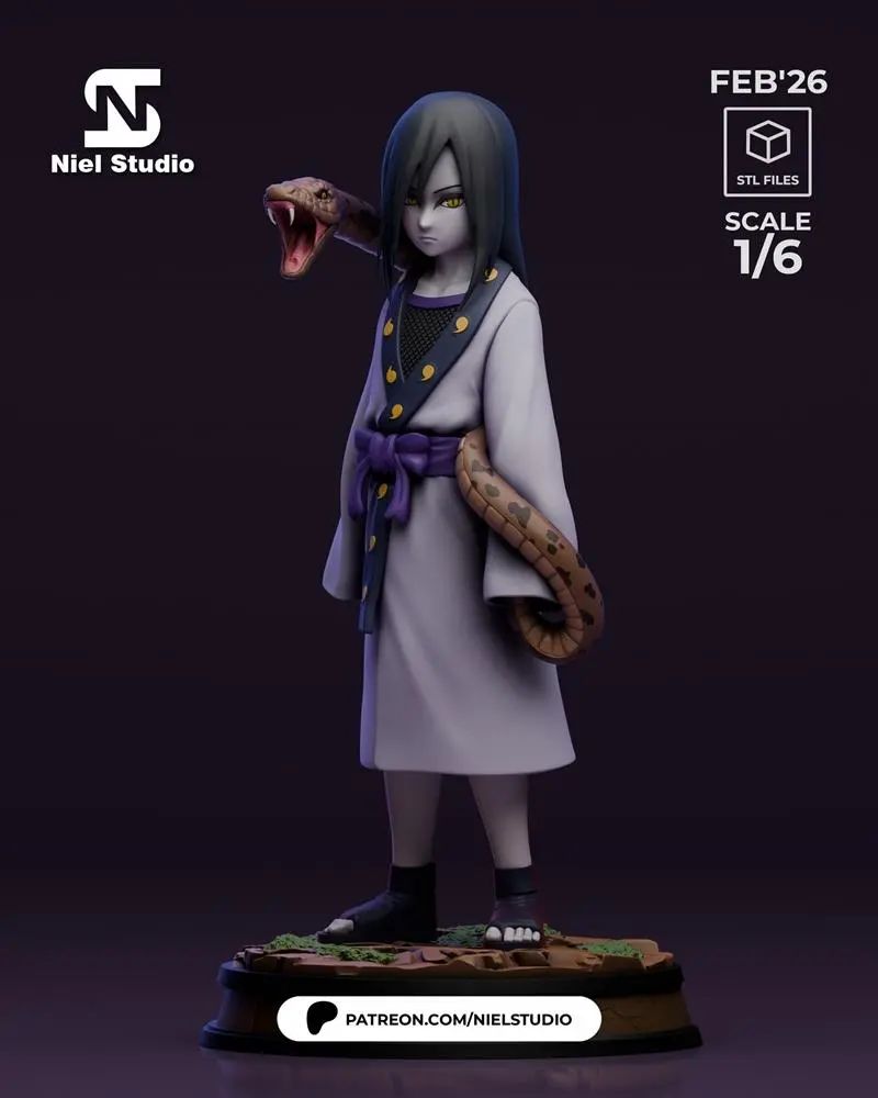 Orochimaru Snake Ninja (Naruto) STL model for 3D printing