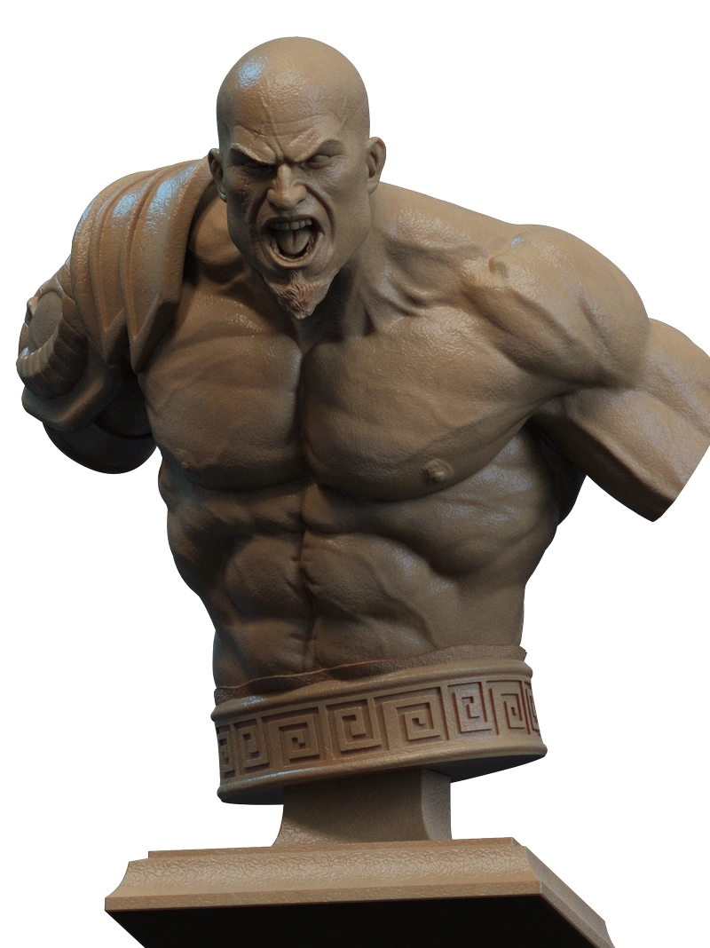 Kratos Bust – God of War STL model for 3D printing