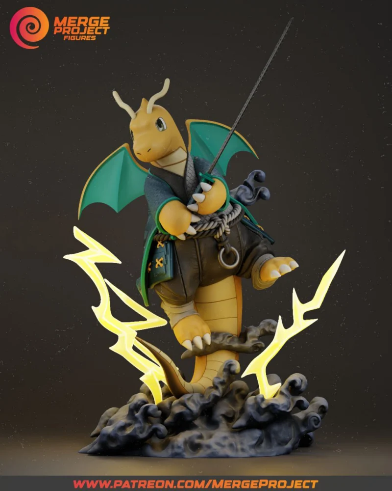 Dragonite Sengoku (Pokemon) STL model for 3D printing