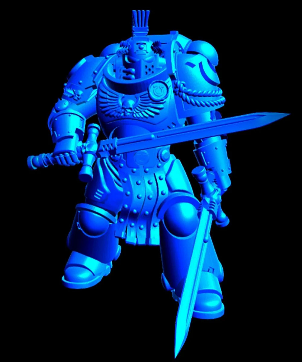 Ultramarine Champion (Warhammer) STL model for 3D printing