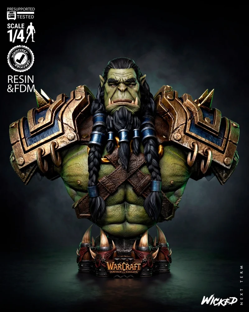 Thrall Bust Portrait (Warcraft) STL model for 3D printing