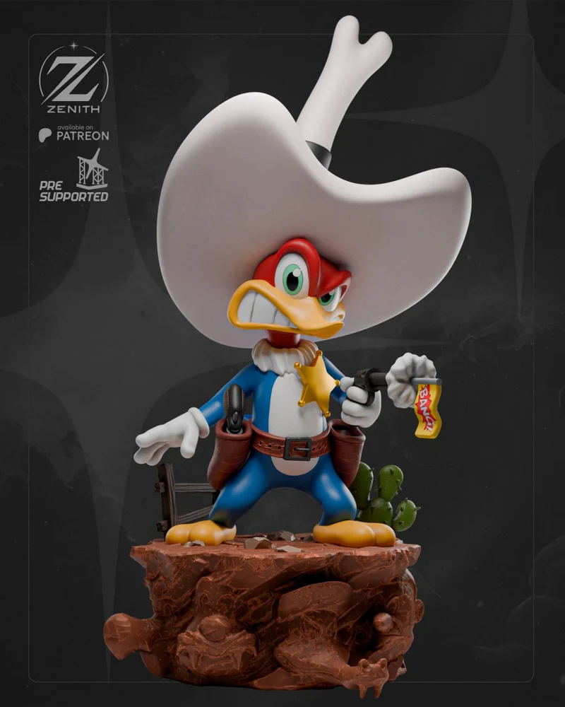 Woody Woodpecker Cartoon Bird (Classic Cartoons) STL model for 3D printing