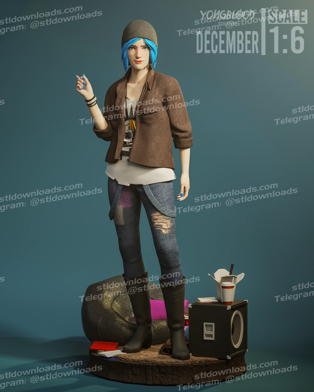 Chloe Price (Life is Strange) STL model for 3D printing