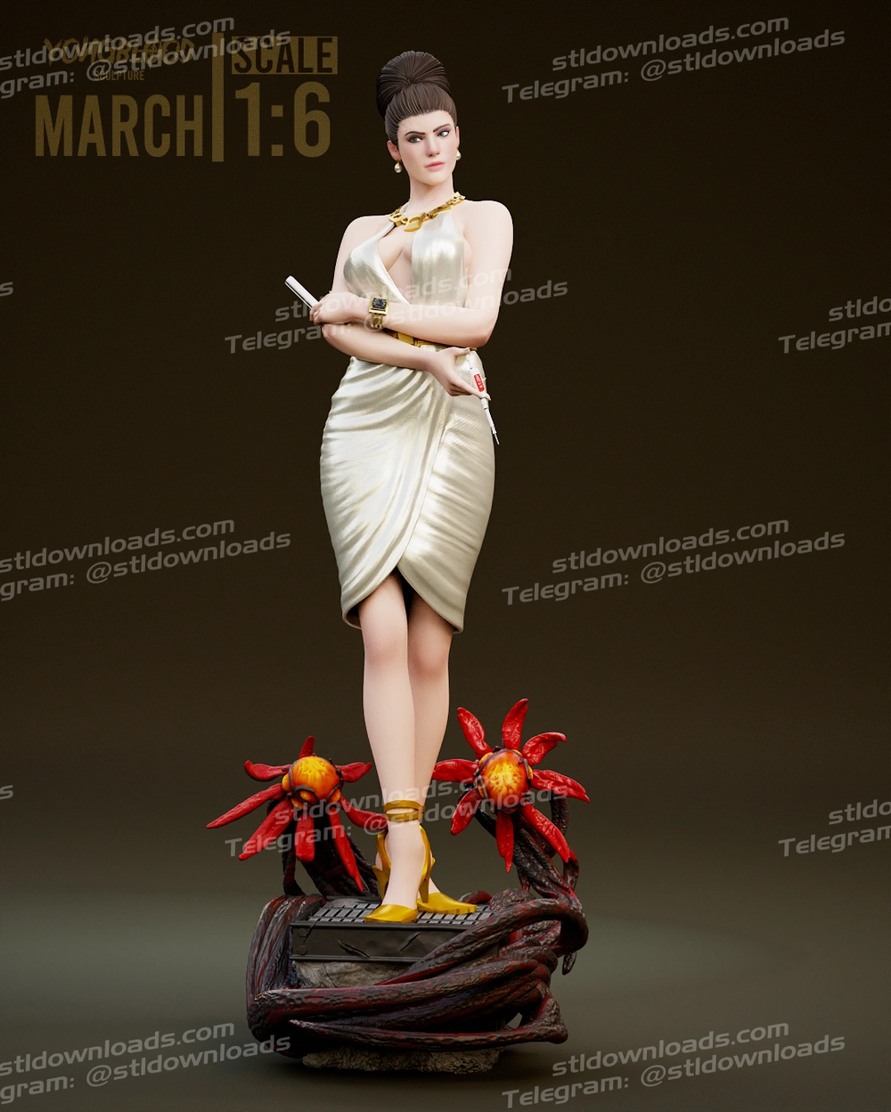 Excella Gionne (Resident Evil) STL model for 3D printing