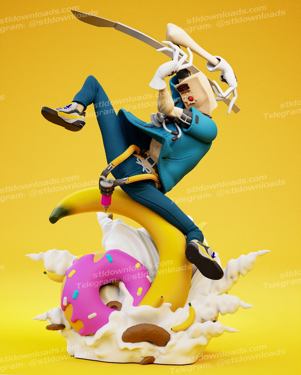 Faust (Guilty Gear) STL model for 3D printing