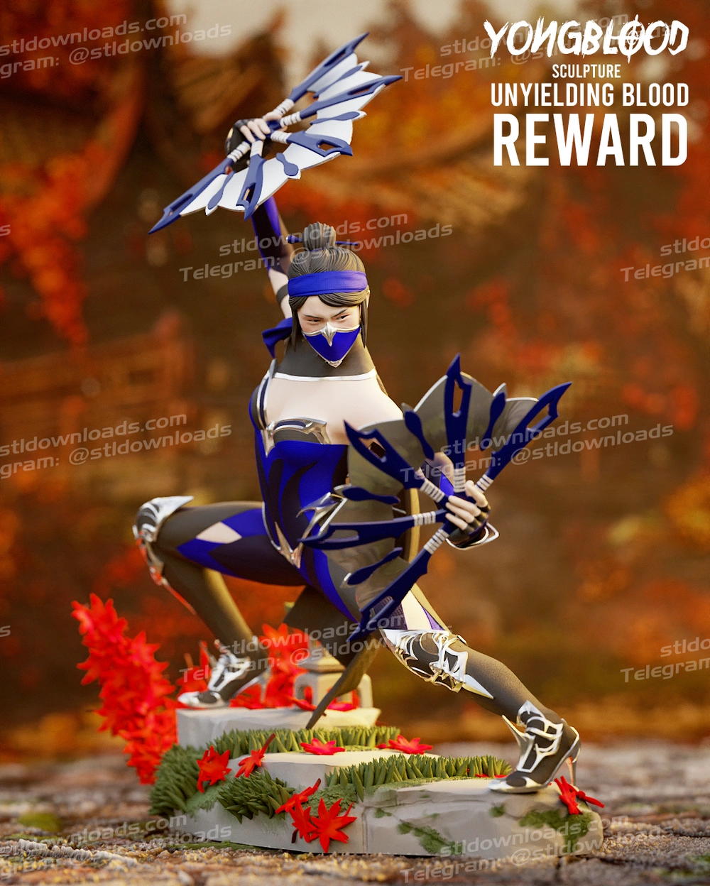 Kitana (Mortal Kombat) STL model for 3D printing