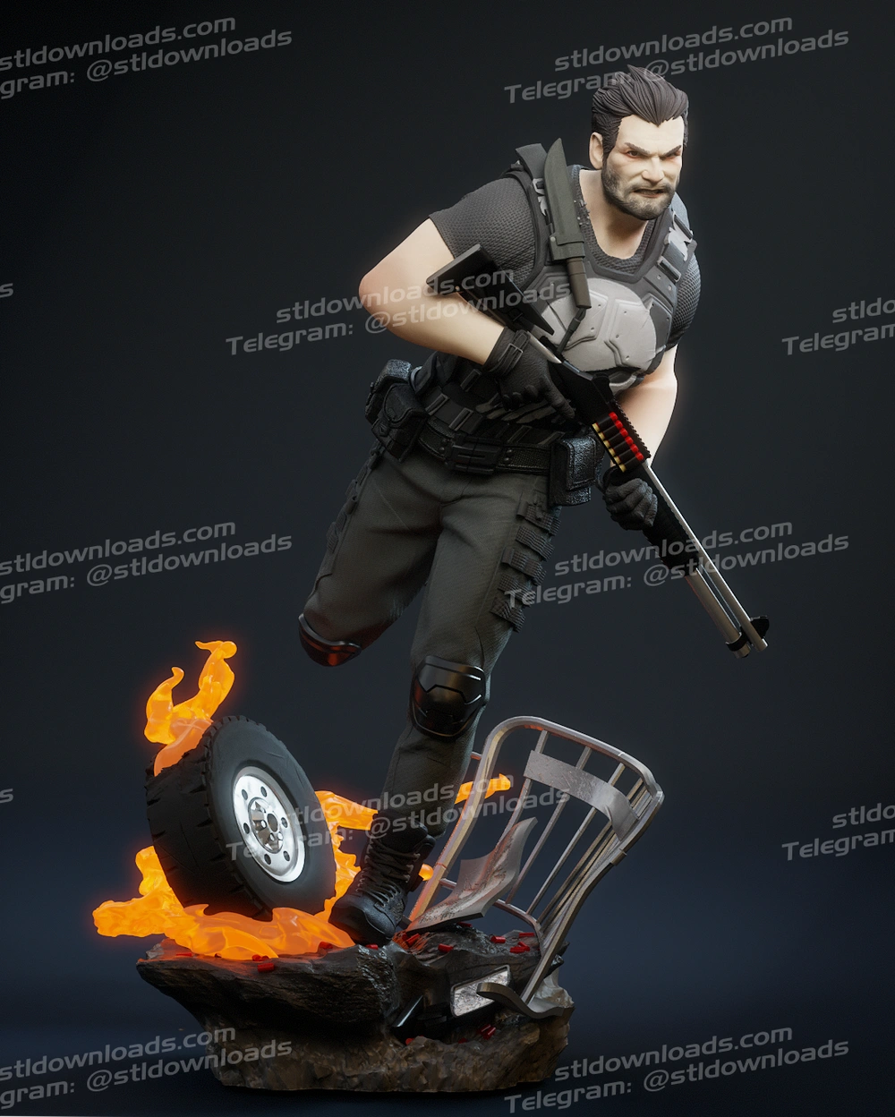 The Punisher (Marvel) STL model for 3D printing