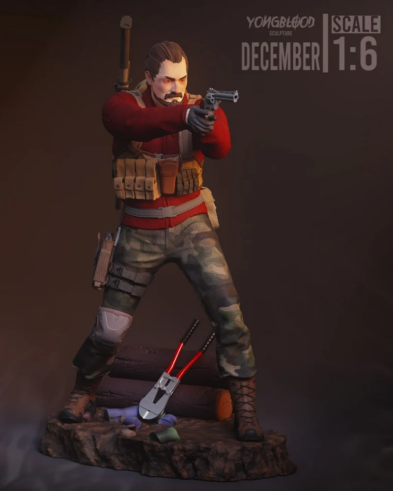 Barry Burton Survivor (Resident Evil) STL model for 3D printing