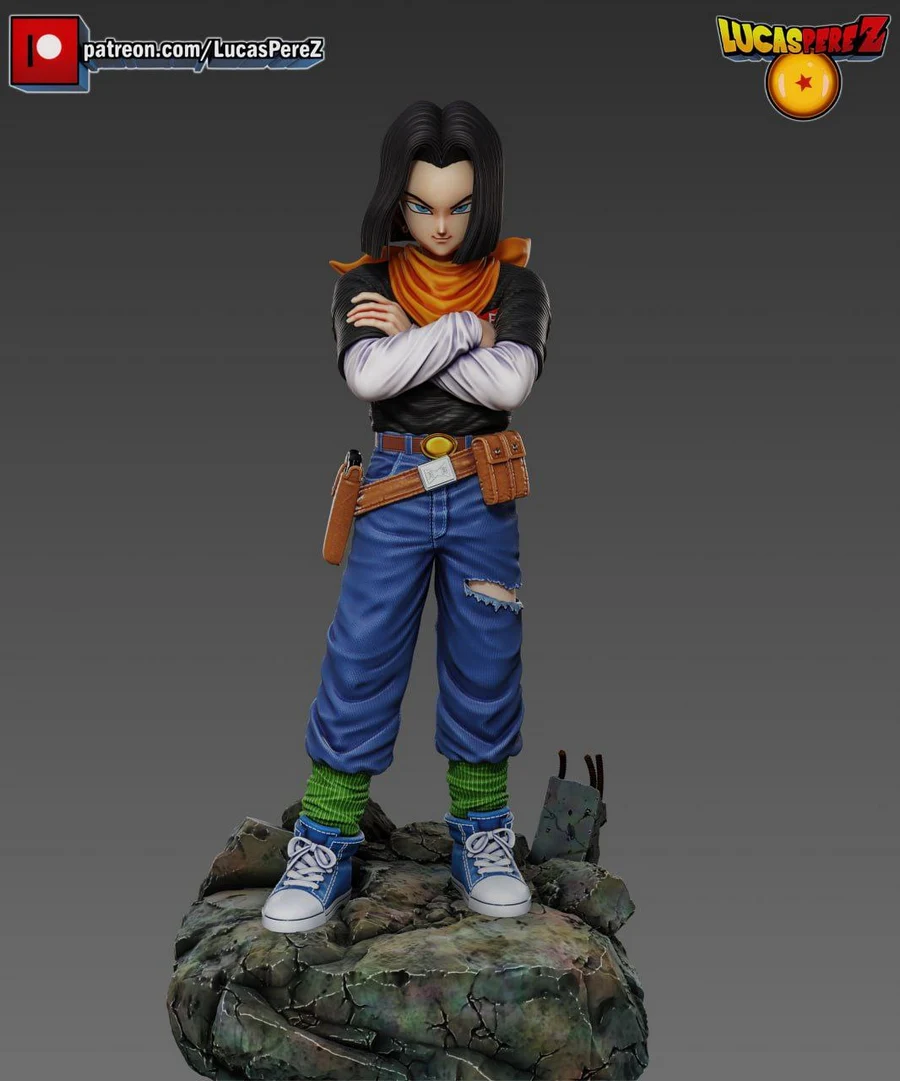 Android 17 Figure - Dragon Ball 3D printable STL model
