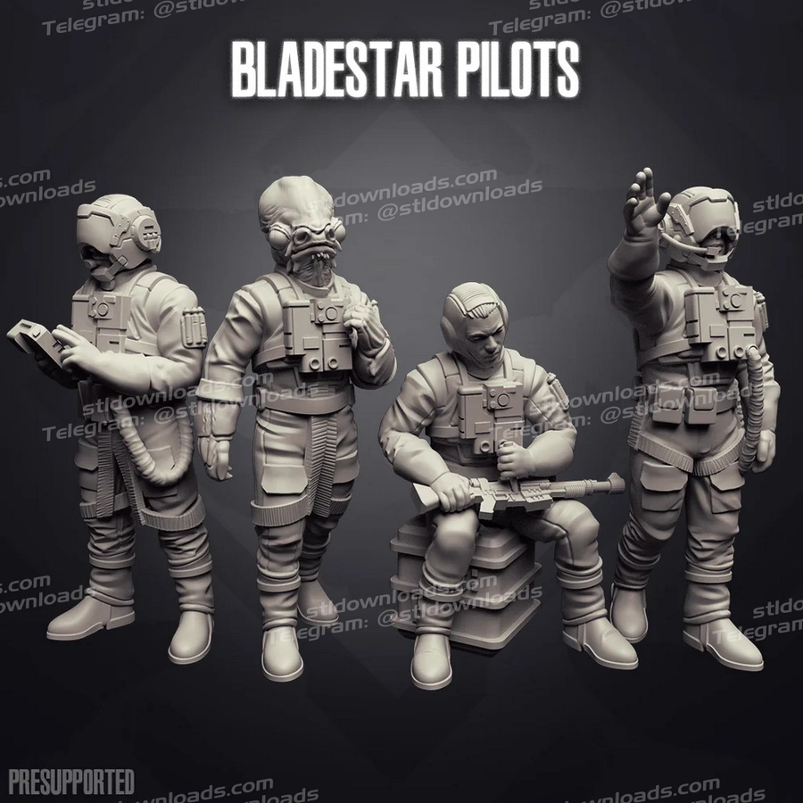 B-Wing Pilots – Star Wars 3D printable STL model