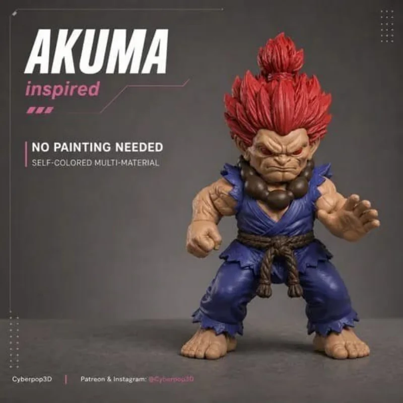 Akuma (Street Fighter) STL model for 3D printing