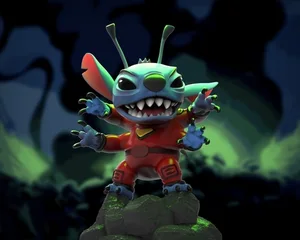 Alien Form Stitch – Lilo & Stitch 3D printable STL model