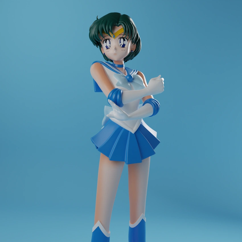 Ami Mizuno Sailor Mercury – Sailor Moon 3D printable STL model