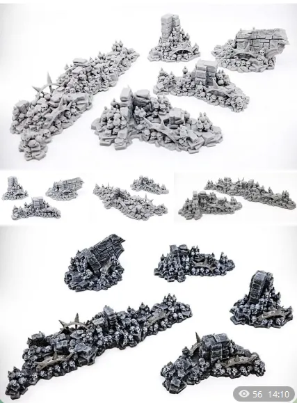 Ancient Ruins Rubble Piles Grimdark Version 3D printable STL model
