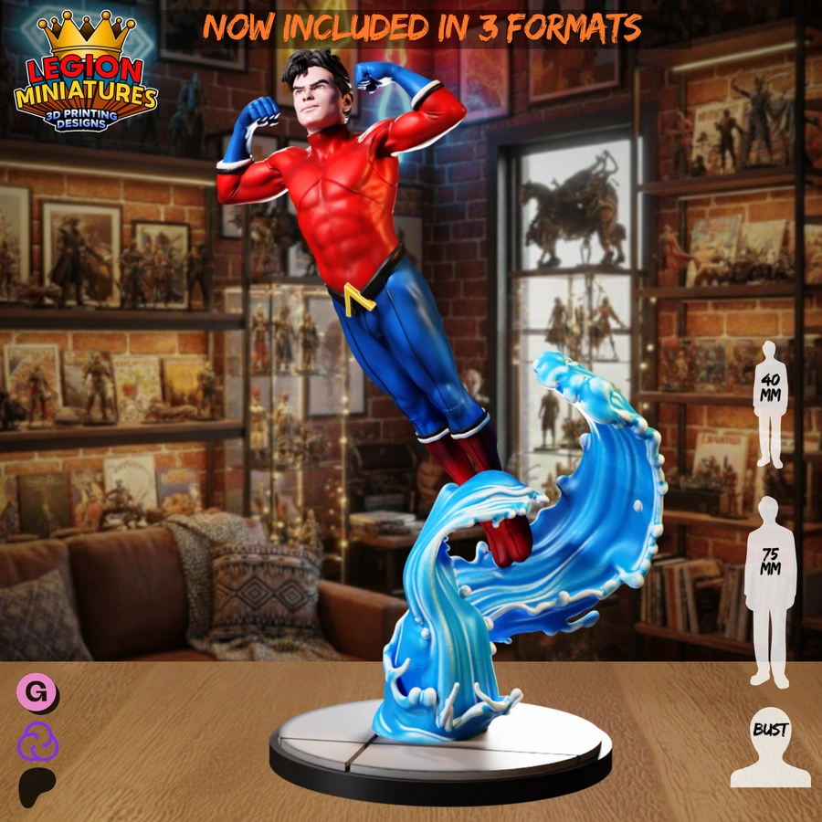 Aqualad Atlantean Hero – DC Comics 3D printable STL model