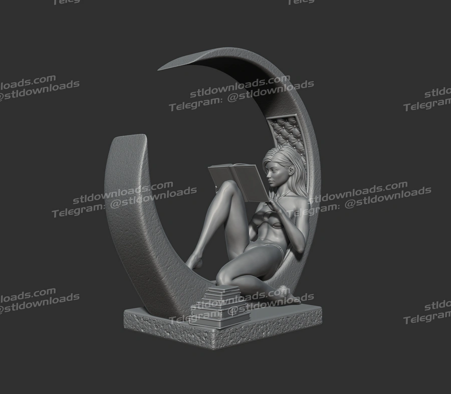 Aronon Girl with Book – Original Character 3D printable STL model