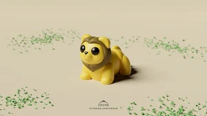 Baby Lion 3D printable STL model