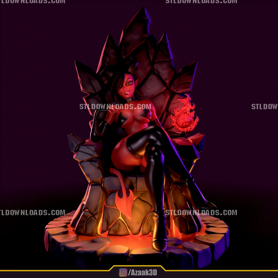Hell Vixens Demon Girl 3D printable STL model