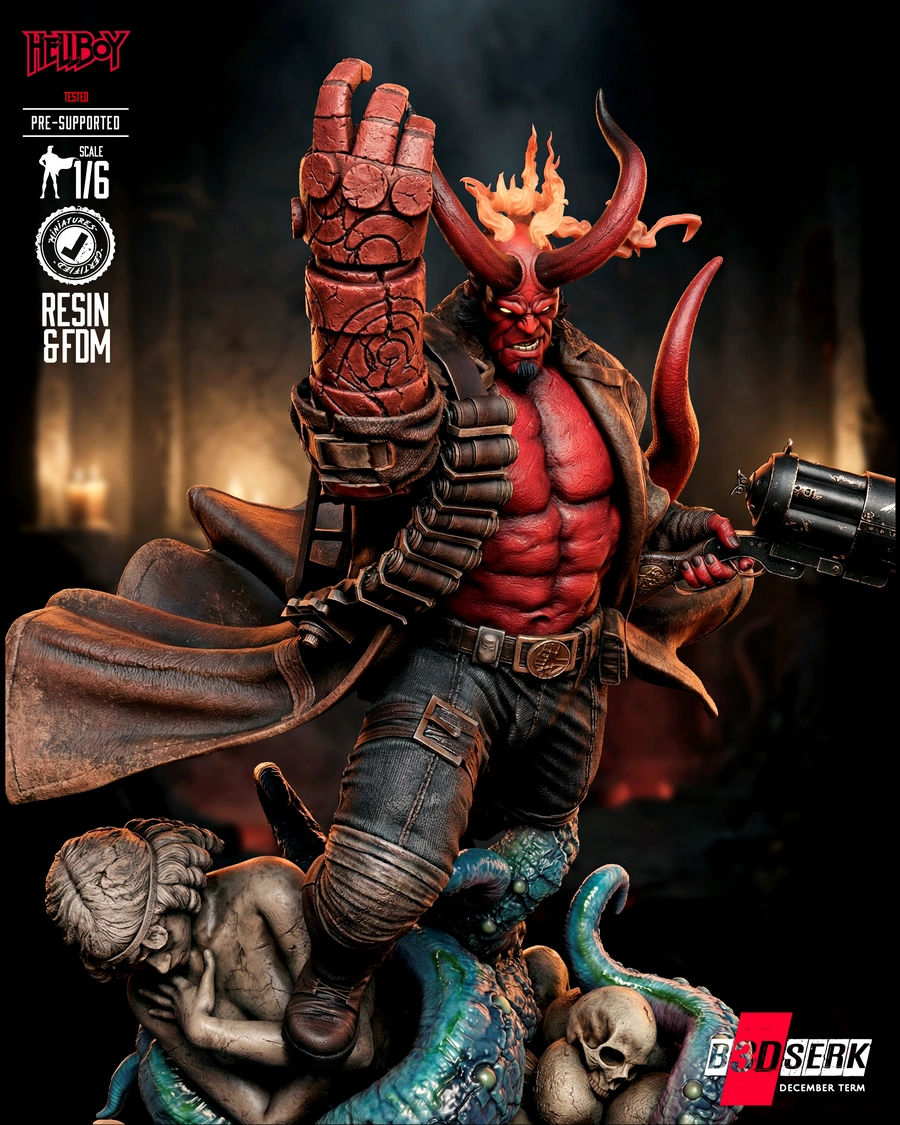 Hellboy Sculpture – Hellboy 3D printable STL model
