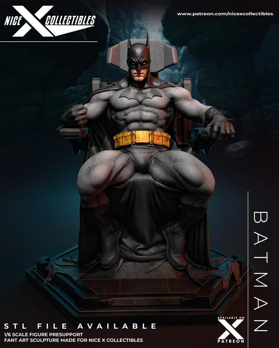 Batman Throne Version – DC Comics 3D printable STL model