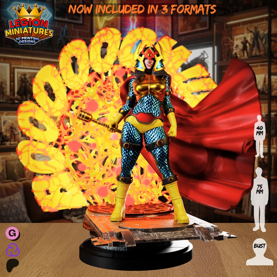 Big Barda Warrior – DC Comics 3D printable STL model