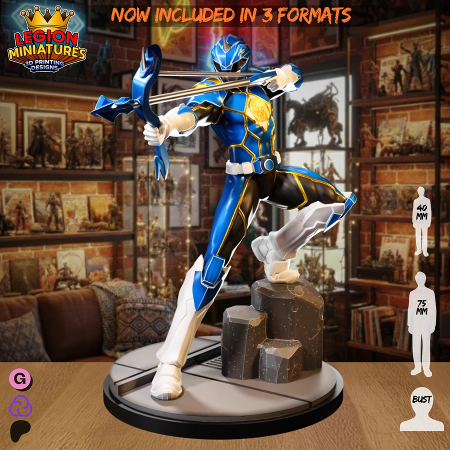 Blue Ranger Hero – Power Rangers 3D printable STL model