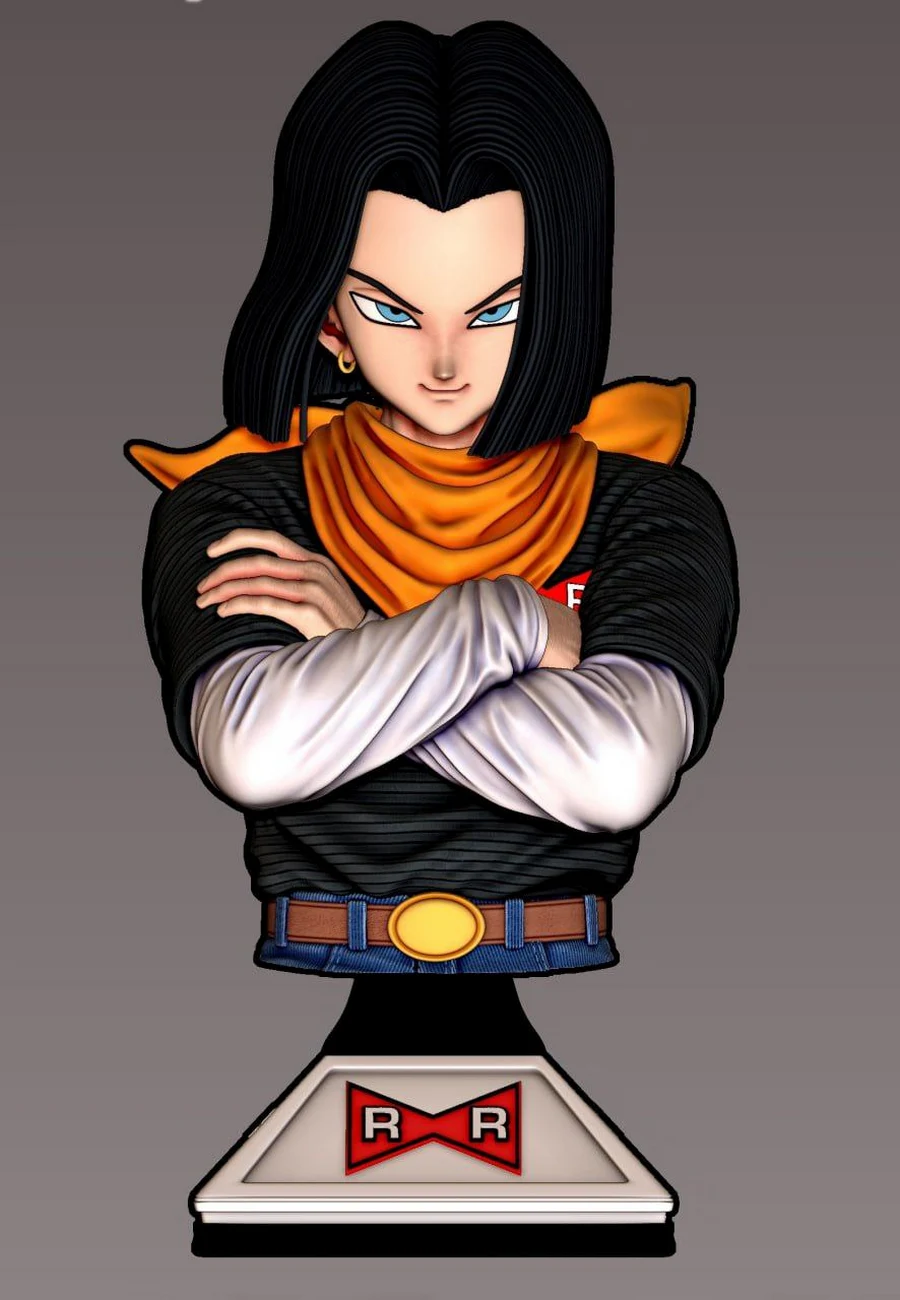 Android 17 Bust - Dragon Ball 3D printable STL model