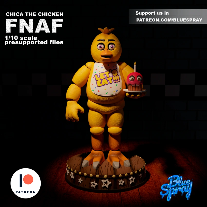 Chica – Five Nights at Freddy’s 3D printable STL model