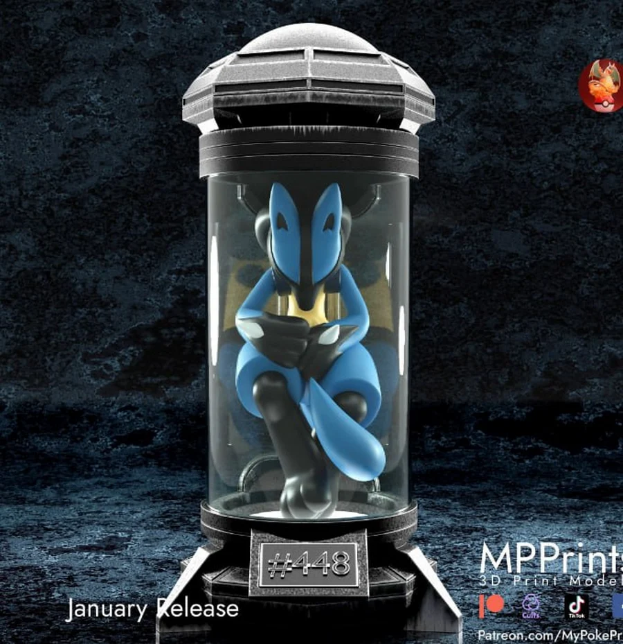 Lucario Cryo - Pokémon 3D printable STL model