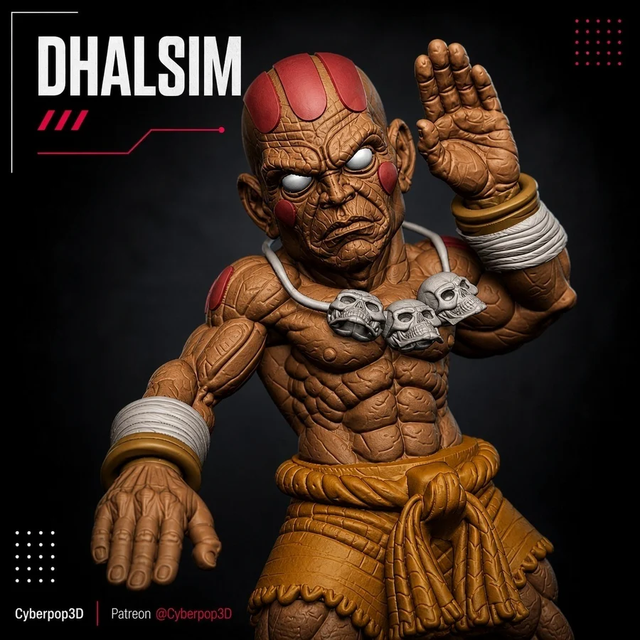 Dhalsim Buildplate – Street Fighter 3D printable STL model