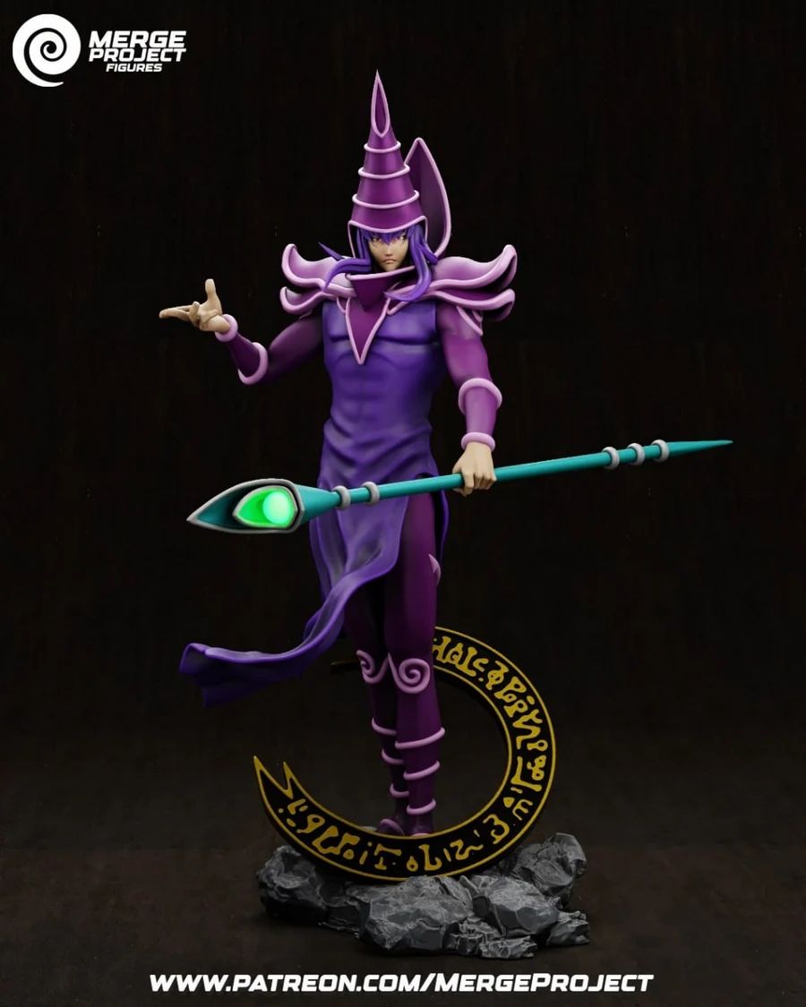 Dark Magician - Yu-Gi-Oh! STL render Dark Magician - Yu-Gi-Oh! 3D printable STL model