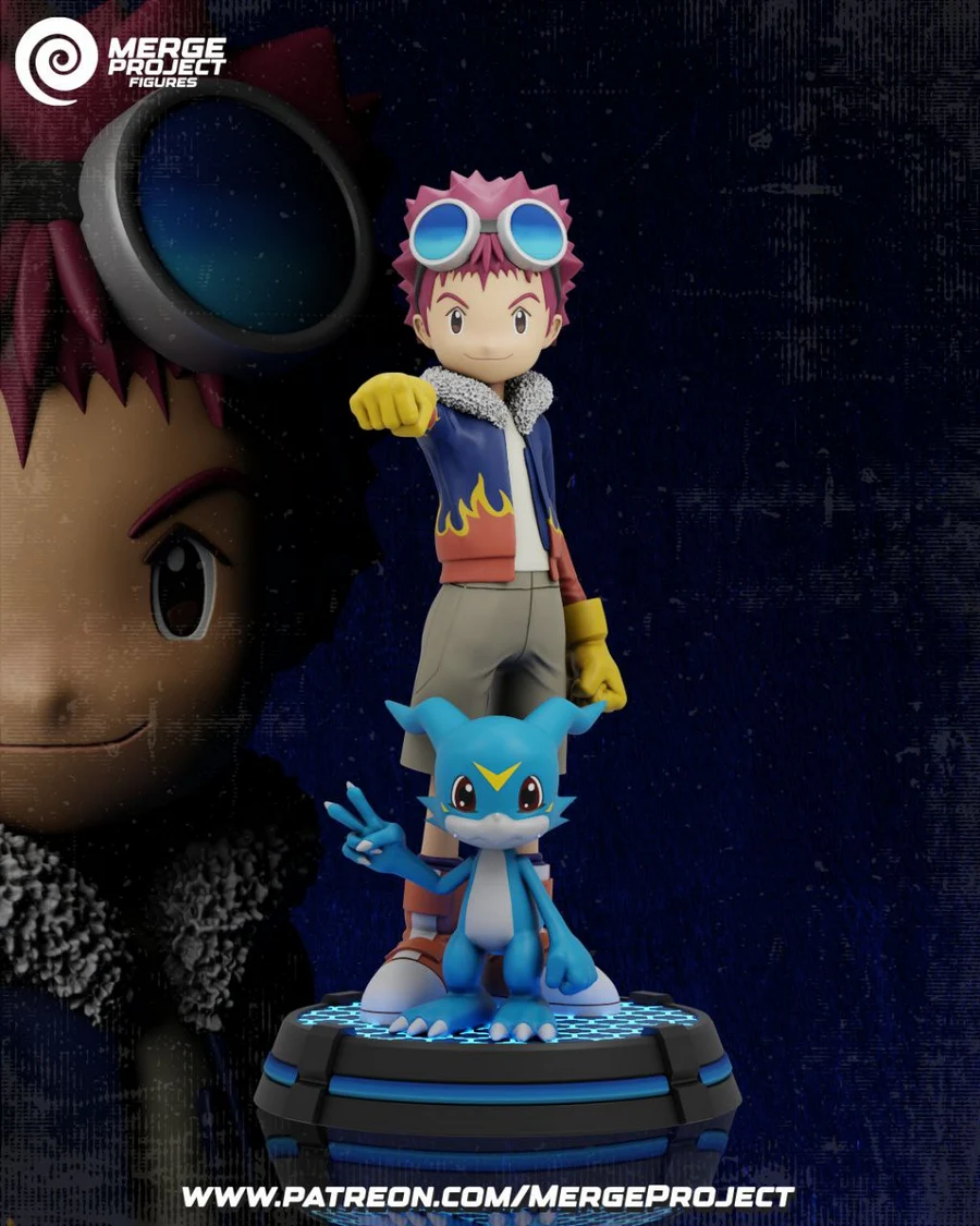 Davis and Veemon – Digimon 3D printable STL model